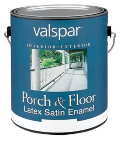 Valspar 27-1500 Porch & Floor Latex Satin Enamel, 1 Quart, White