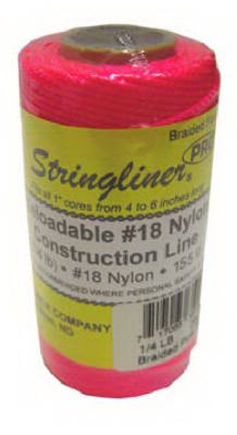 Stringliner Braided Construction Line Roll, 1/4#,250',Fluorescent Pink