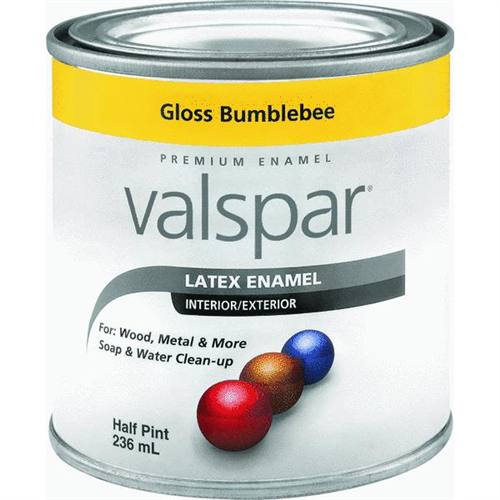 Valspar 410.0065010.003 Interior/Exterior Acrylic Latex Enamel, 1/2 Pint, Gloss, Bumblebee