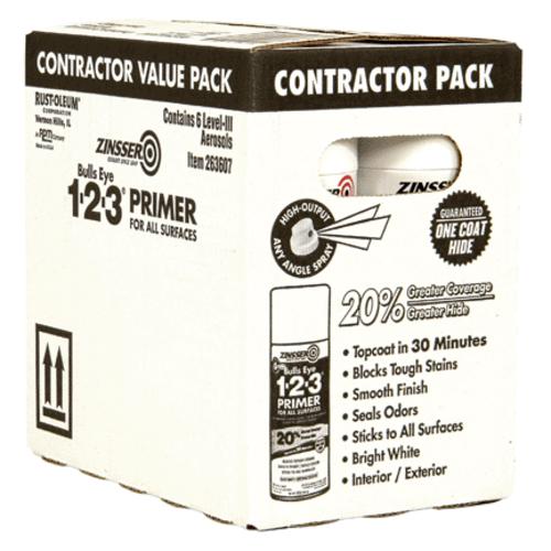 Zinsser 263607 Primer Sealer Aerosol Spray Contractor Pack, 13 Oz, White