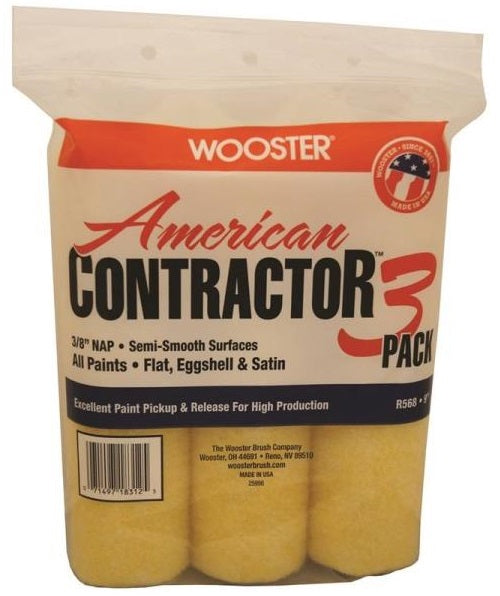 Wooster R568-9 American Contractor Paint Roller Covers, 9" x 3/8"