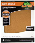 Gator 4461 Bare Wood Sanding Sheet, Assorted Grit, 9" x 11"