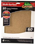 Gator 4440 Multi-Purpose Sanding Sheet, 60 Grit, 9" x 11"