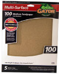 Gator 4441 Multi-Purpose Sanding Sheet, 100 Grit, 9" x 11"