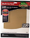 Gator 4443 Multi-Purpose Sanding Sheet, 220 Grit, 9" x 11"