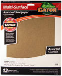 Gator 4445 Multi-Purpose Sanding Sheet, Assorted Grit, 9" x 11"