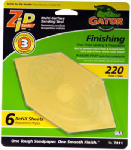 Gator 7211 Zip Sanding Refill Sheet, 220 Grit, 3" x 6" x 3"