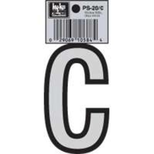 Hy-Ko PS-20/C Reflective Vinyl House Letter C, 3-1/4"