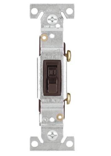 Leviton 207-01451-0CP Non-Grounding Quiet Toggle Switch Brown