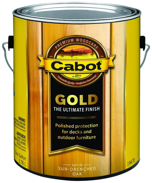 Cabot 19470 Exterior Wood Finish, Yellow, 1 Gallon