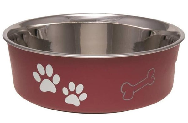 Boss Pet 7415XLM Bella Food Bowl Pet Feeding Bowls, X-Large, Merlot