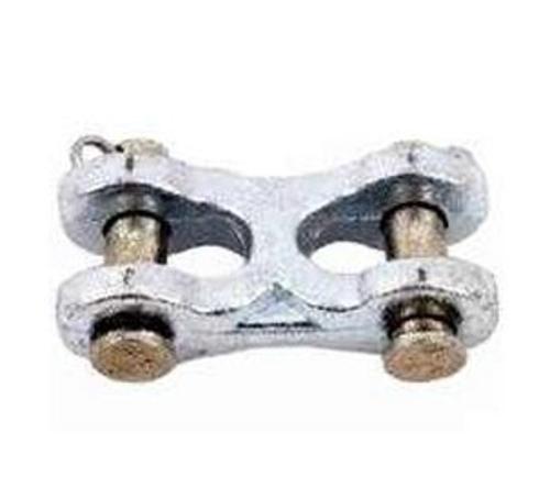 Baron 81380/196 Steel Double Clevis Link, Zinc Plated, 3/8"