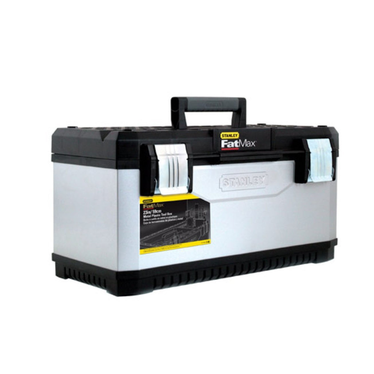 Stanley 023180R Fat Max Metal & Plastic Tool Box with Rust-Proof Latches 23"