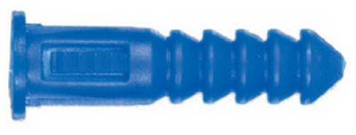 Hillman 370329 Blue Ribbed Plastic Anchors 8-10-12 x 1.25",100-Pack