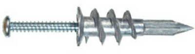 Hillman 41408 EZ Self-Drilling Wallboard Anchor w/Screw, #8, Steel/Zinc, 10-Pk