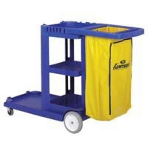 Continental Commercial 184BL Light Duty Janitorial Cart 25 Gal., Blue
