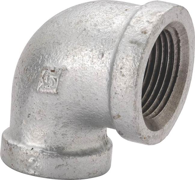 Worldwide Sourcing 2A-1/2G Galvanized 90 Degree Elbow, 1/2"