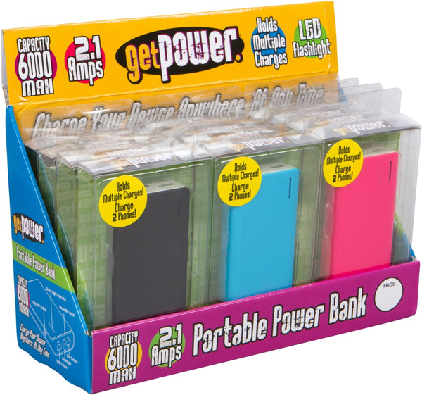 GetPower GP-DIS-PWRPCKV2 Portable Device Chargers, Assorted Colors