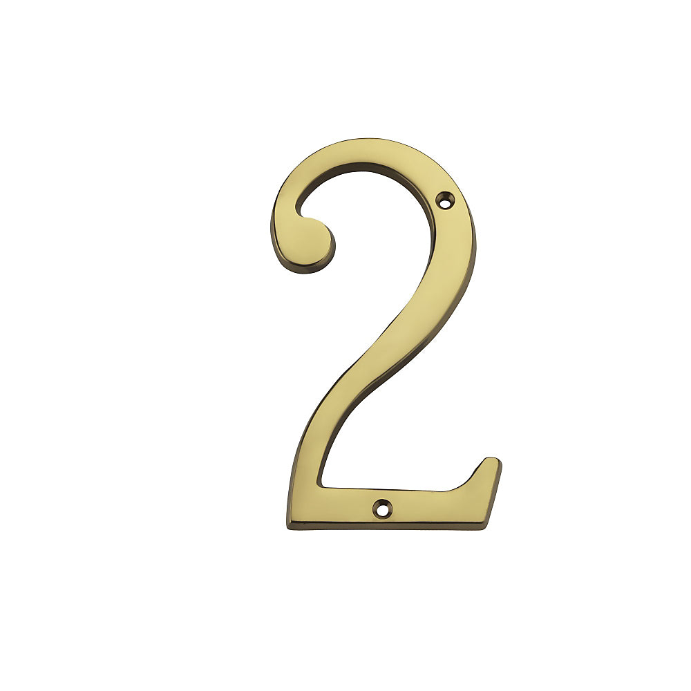 National Hardware N207-183 V1902 #2 House Numbers, Solid Brass, 4"