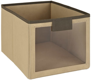 ClosetMaid 25065 Fabric Bin With Window, Mocha