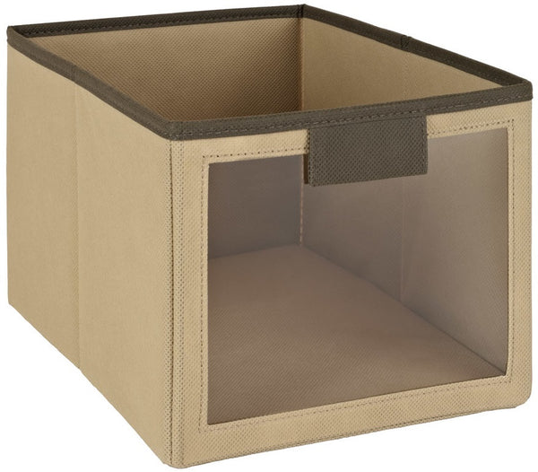 ClosetMaid 25065 Fabric Bin With Window, Mocha