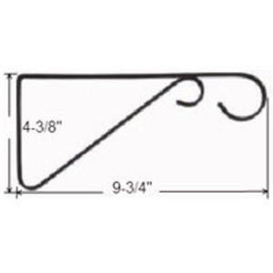 Landscapers Select GB0373L Hanging Plant Bracket, White, 9-5/8 in