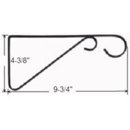Landscapers Select GB0373L Hanging Plant Bracket, White, 9-5/8 in