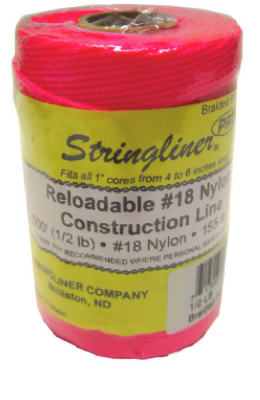 Stringliner 35462 Braided Construction Line Roll 1/2# X 500', Pink