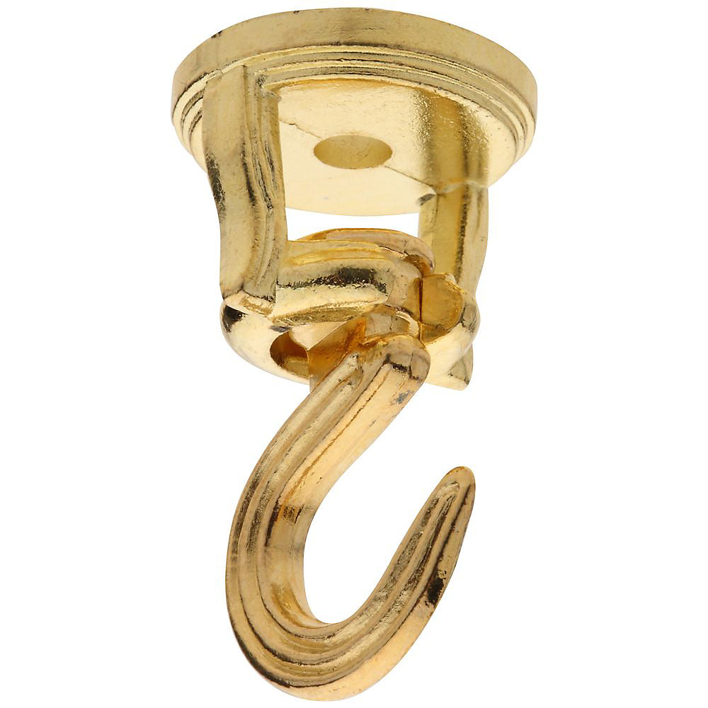 National Hardware N249-623 V155 Swivel Swag Hooks, Brass, 2"