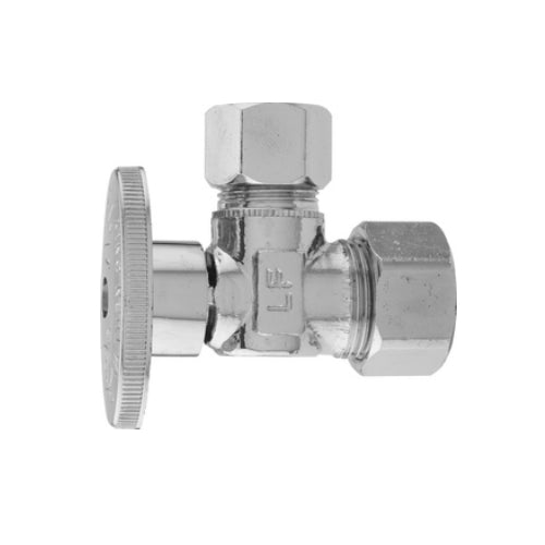 Plumb Pak PP62-1PCLF Turn Angle Valves, 5/8" Comp x 1/2" Qtr