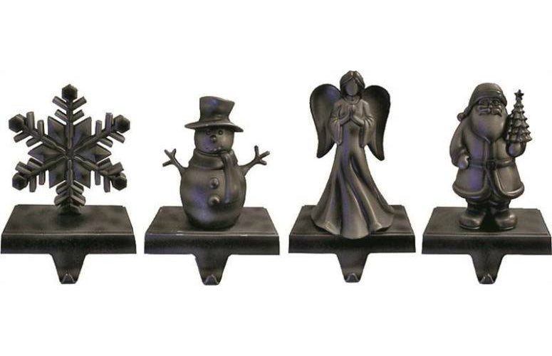 Holiday Basix 19121 Christmas Stocking Holder Set, Pewter