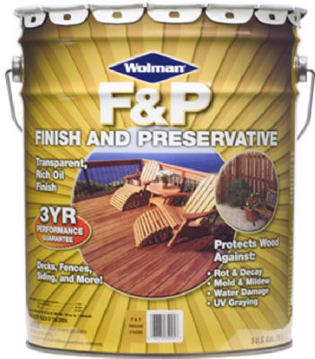 Wolman Natural Tone F&P Premium Wood Finish & Preservative, 5 Gallon