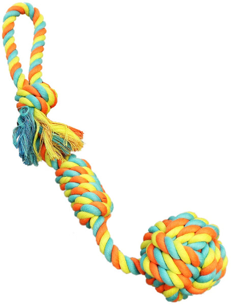 Chomper WB15513 Rope Fist Tug Dog Toy, Assorted Colors