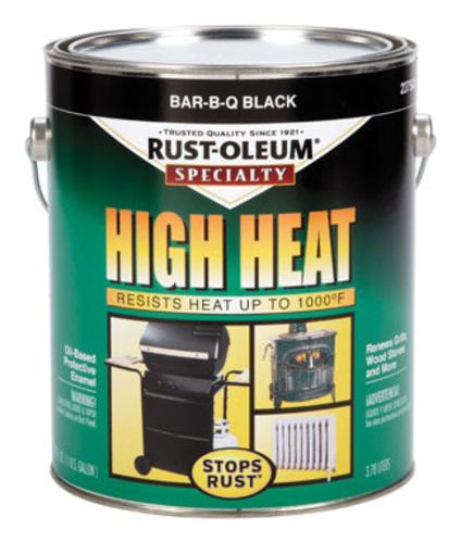 Rust-Oleum 237543 High Heat Low Voc Paint, 1 Gallon, BBQ Black
