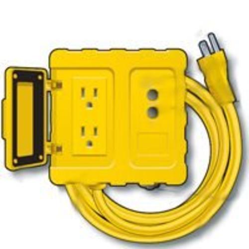 Shock Safe GF200806 GFCI Power Boxe Yellow, 6&#039;x12/3 Cord
