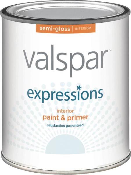 Valspar 17061 Expressions Interior Latex Paint, White, 1 Quart