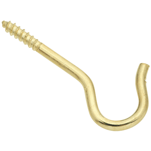 Stanley Hardware 274-936 Ceiling Hooks, Brass, 2-1/2"