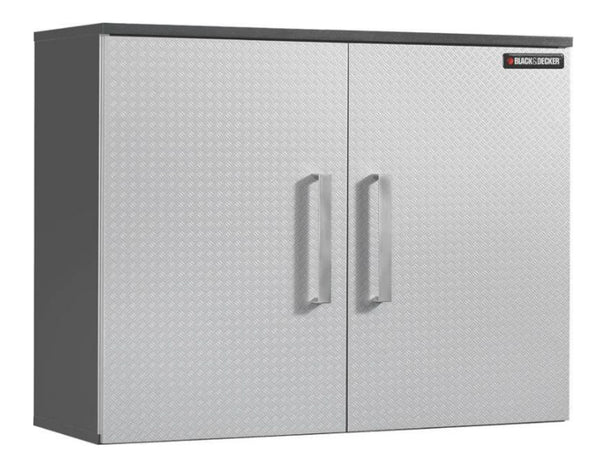 Black & Decker BG104744K 2-Shelf Laminate Wall Cabinet, Charcoal Stipple