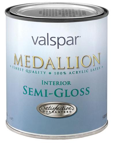 Valspar 027.0002408.005 Medallion Semi-Gloss Interior Latex Paint, 1 Qt, Pastel Base