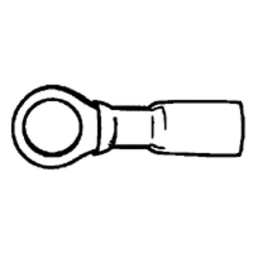 Calterm 65704 Adhesive Lined Heat Shrink Ring Terminals, 22-18 AWG, Red, Cd/10