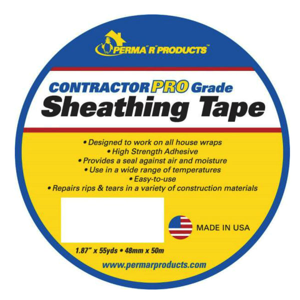 Perma R Products 18755 Contractor Pro Sheathing Tape, White