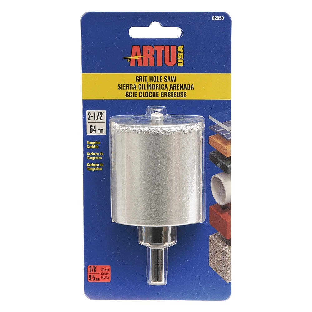 Artu 02850 Tungsten Carbide Grit Hole Saw, 2-1/2"