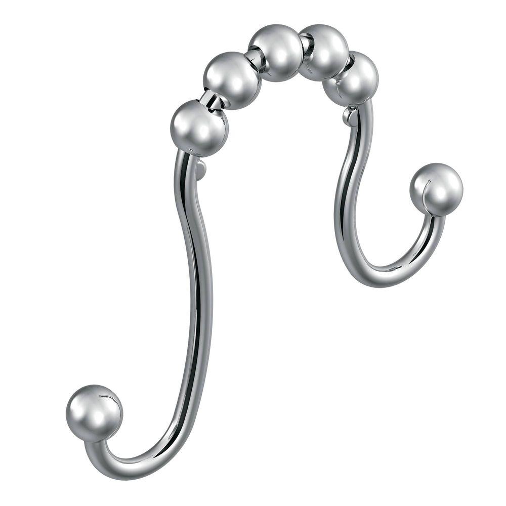 Moen SR2201CH Shower Curtain Rings, Chrome