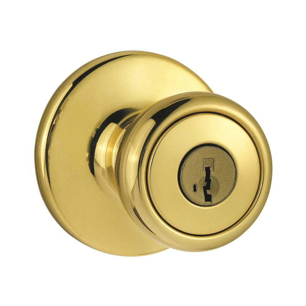 Kwikset 400T 3 RCAL RCSV1 Tylo Entry Knob, Bright Brass