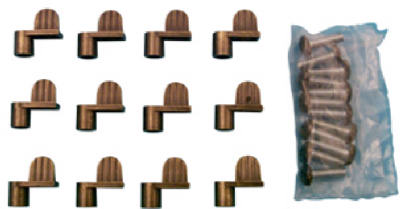 Slide-Co PL-7894 Die-Cast Screen Clips with Screws, 5/16", Bronze, 12-Pack