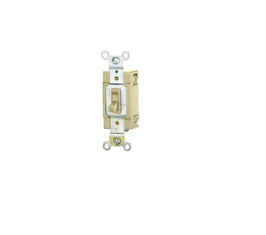 Cooper Wiring 1242-7V-BOX Quiet Toggle Switch, 4 Way, Ivory