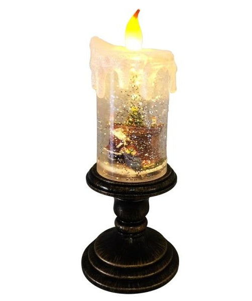 Santas Forest 21217 LED Christmas Candle Holder, Acrylic, 10-1/4" H