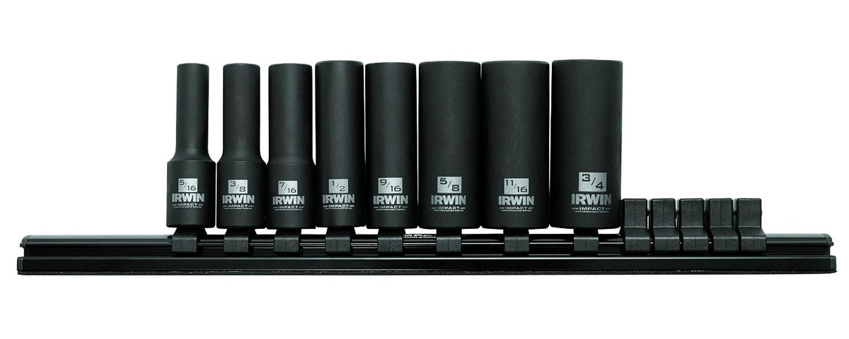 Irwin 1877481 SAE Impact Socket Set, 8 Piece