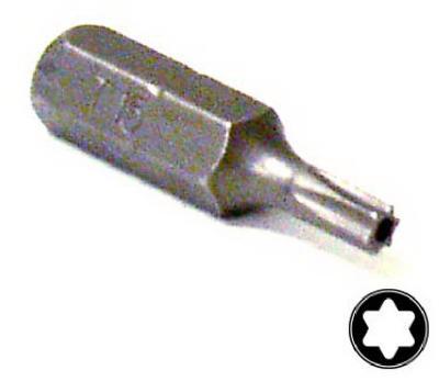 Eazypower® 13230 Security Tee*Star® Insert Bit, T15, 1" Length