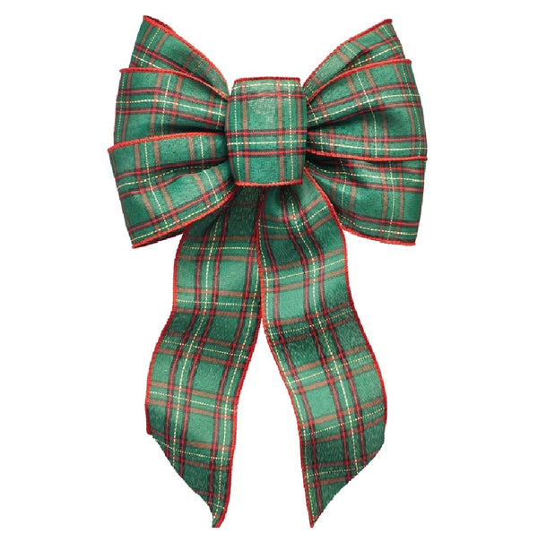 Holidaytrims 6156 Gift Bow, Beige/Green/Red